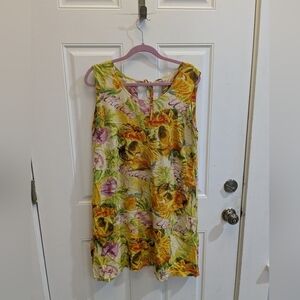 Jams World Tropical Novelty Print Ukele Sleeveless Dress